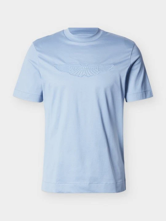 Zdjęcie produktu T-shirt z nadrukiem Boss jasnoniebieski