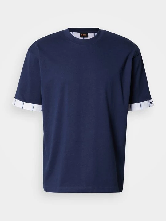 Zdjęcie produktu T-shirt z nadrukiem Boss granatowy