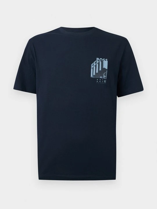 Zdjęcie produktu T-shirt z nadrukiem Boss granatowy