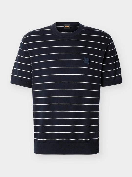 Zdjęcie produktu T-shirt z nadrukiem Boss granatowy