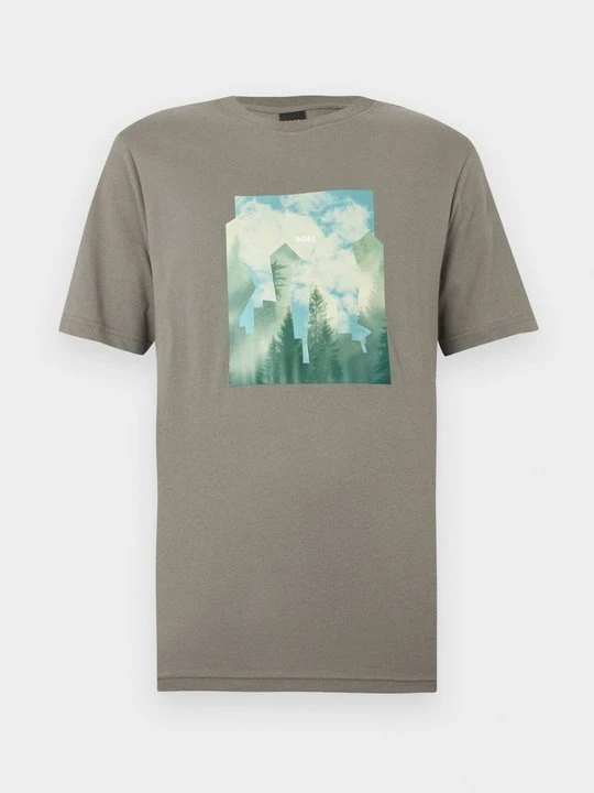 Zdjęcie produktu T-shirt z nadrukiem Boss szary