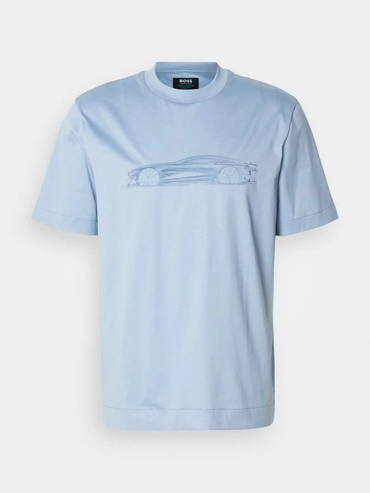 Zdjęcie produktu T-shirt z nadrukiem Boss jasnoniebieski