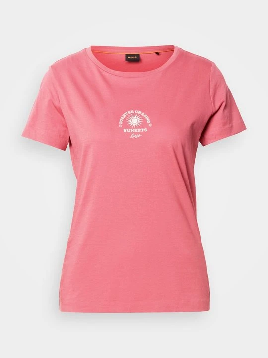 Zdjęcie produktu T-shirt z nadrukiem Boss jasnoczerwony