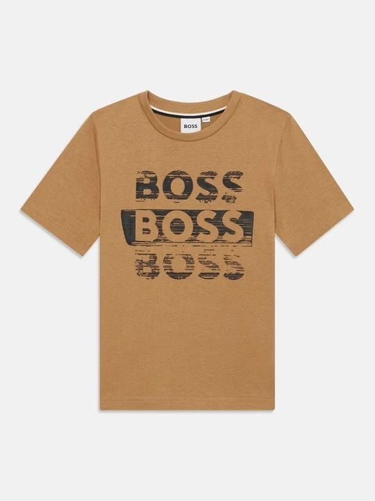 Zdjęcie produktu T-shirt z nadrukiem Boss beżowy