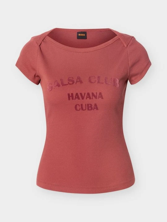 Zdjęcie produktu T-shirt z nadrukiem Boss bordowy