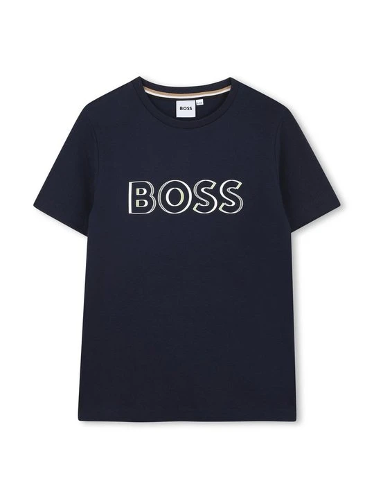 Zdjęcie produktu T-shirt z nadrukiem Boss granatowy