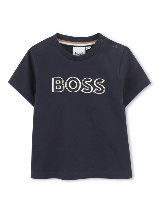 Zdjęcie produktu T-shirt z nadrukiem Boss granatowy