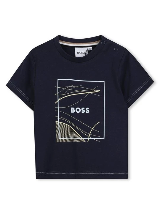 Zdjęcie produktu T-shirt z nadrukiem Boss granatowy
