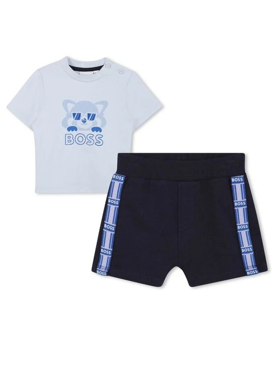 Zdjęcie produktu T-shirt z nadrukiem Boss jasnoniebieski