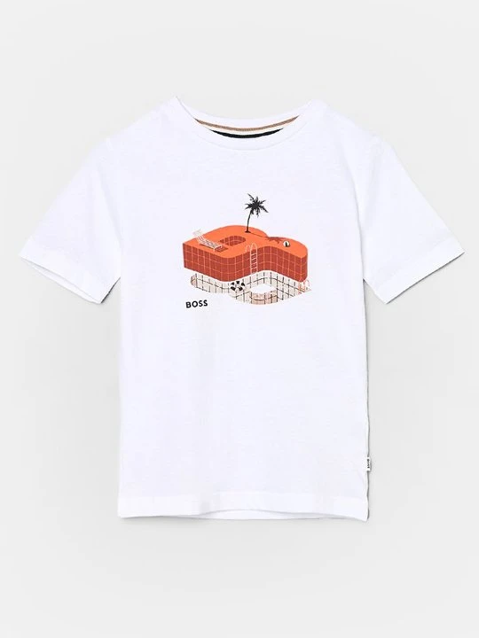 Zdjęcie produktu T-shirt z nadrukiem Boss biały