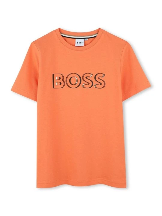 Zdjęcie produktu T-shirt z nadrukiem Boss pomarańczowy