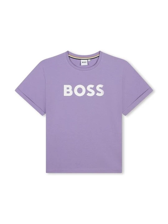 Zdjęcie produktu T-shirt z nadrukiem Boss fioletowy