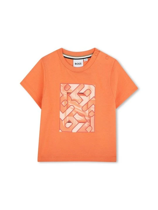 Zdjęcie produktu T-shirt z nadrukiem Boss pomarańczowy