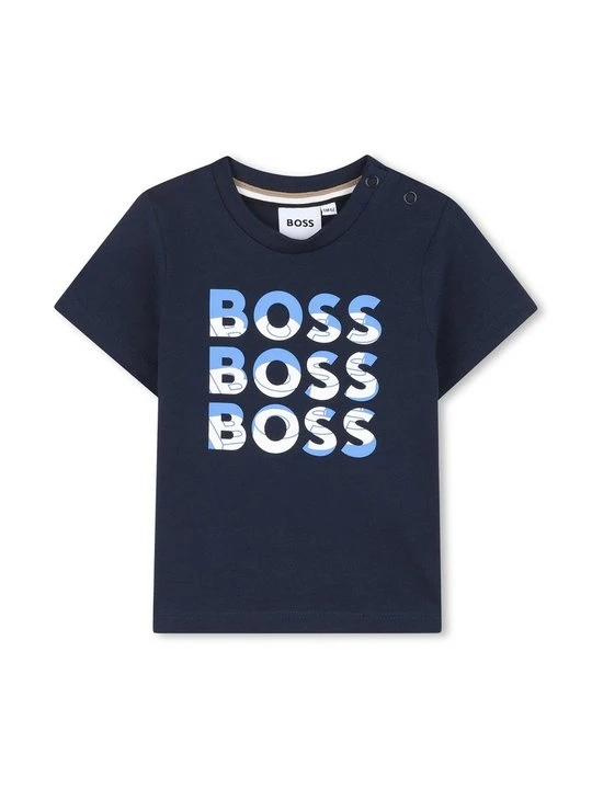 Zdjęcie produktu T-shirt z nadrukiem Boss niebieski