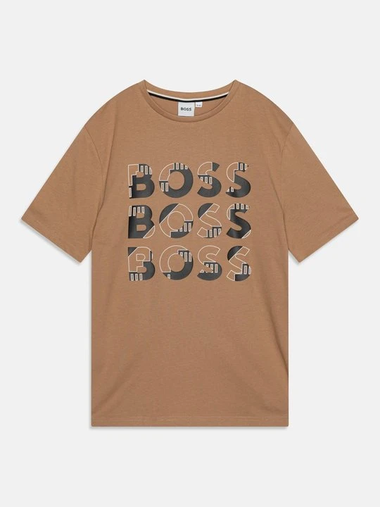 Zdjęcie produktu T-shirt z nadrukiem Boss beżowy