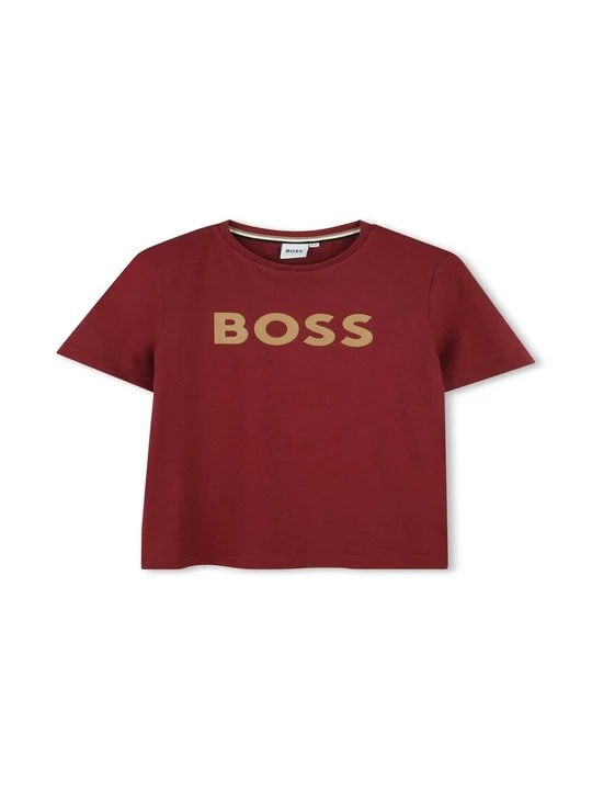 Zdjęcie produktu T-shirt z nadrukiem Boss czerwony