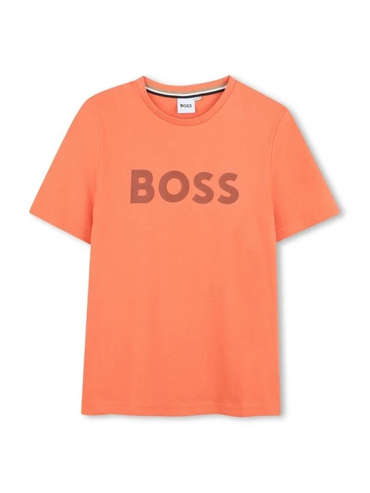 Zdjęcie produktu T-shirt z nadrukiem Boss pomarańczowy