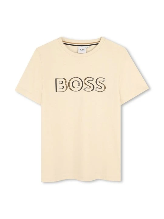 Zdjęcie produktu T-shirt z nadrukiem Boss beżowy