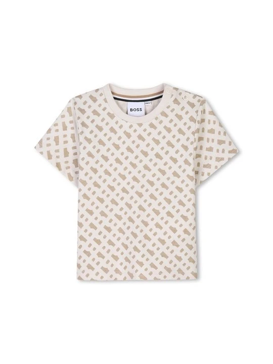 Zdjęcie produktu T-shirt z nadrukiem Boss beżowy