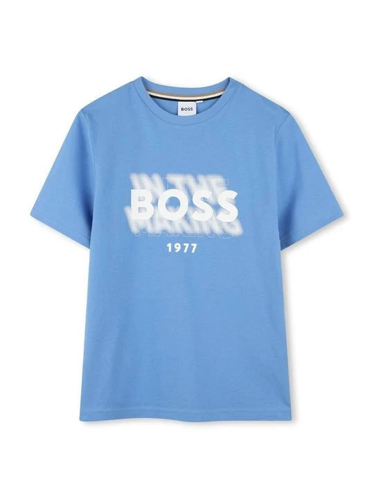 Zdjęcie produktu T-shirt z nadrukiem Boss granatowy