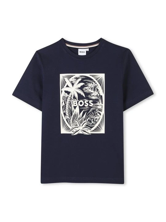 Zdjęcie produktu T-shirt z nadrukiem Boss niebieski