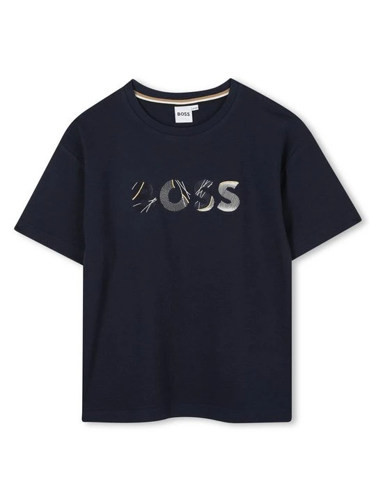 Zdjęcie produktu T-shirt z nadrukiem Boss niebieski