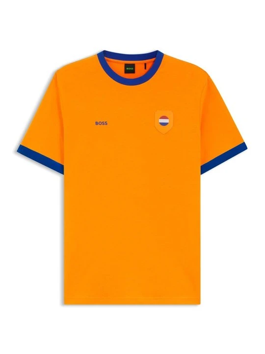 Zdjęcie produktu T-shirt z nadrukiem Boss pomarańczowy