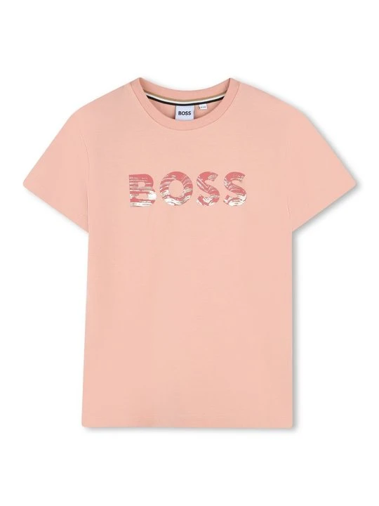 Zdjęcie produktu T-shirt z nadrukiem Boss różowy