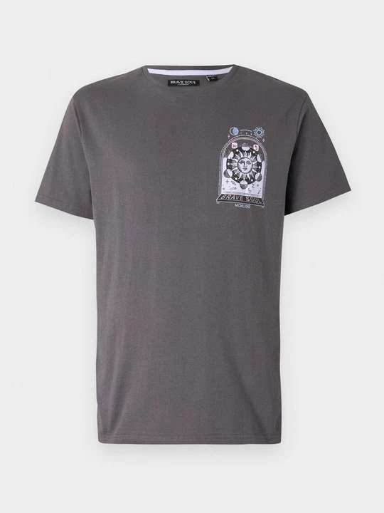 Zdjęcie produktu T-shirt z nadrukiem Brave Soul szary