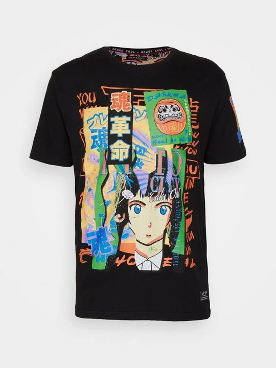 Zdjęcie produktu T-shirt z nadrukiem Brave Soul czarny