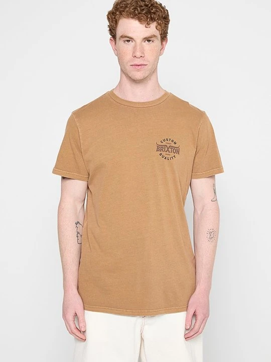 Zdjęcie produktu T-shirt z nadrukiem Brixton jasny brąz