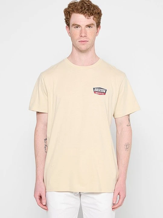 Zdjęcie produktu T-shirt z nadrukiem Brixton piaskowy