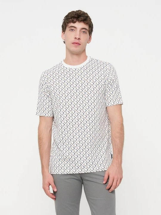 Zdjęcie produktu T-shirt z nadrukiem Bugatti biały