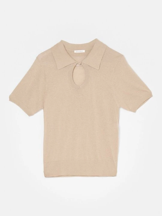Zdjęcie produktu T-shirt z nadrukiem By Malene Birger piaskowy