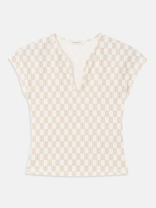 Zdjęcie produktu T-shirt z nadrukiem By Malene Birger mleczny