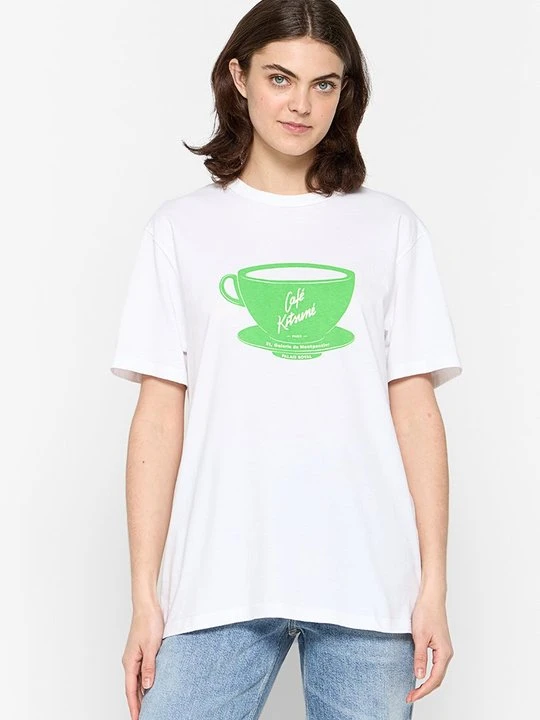Zdjęcie produktu T-shirt z nadrukiem Café Kitsuné biały