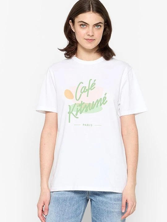 Zdjęcie produktu T-shirt z nadrukiem Café Kitsuné biały