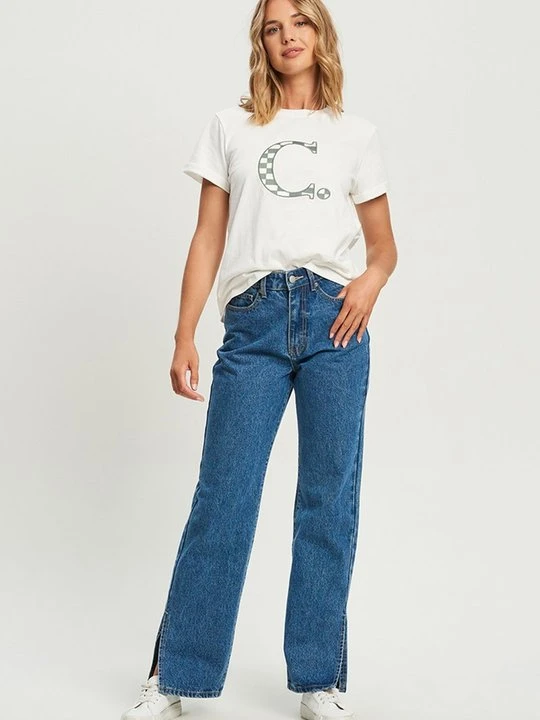 Zdjęcie produktu T-shirt z nadrukiem CALLI biały