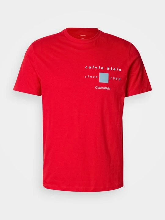 Zdjęcie produktu T-shirt z nadrukiem Calvin Klein czerwony