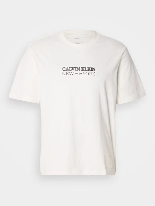 Zdjęcie produktu T-shirt z nadrukiem Calvin Klein mleczny