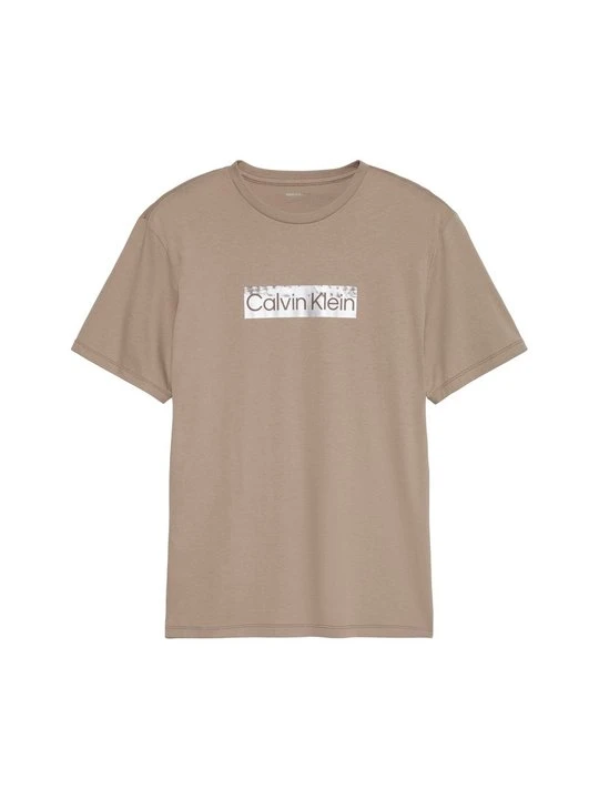 Zdjęcie produktu T-shirt z nadrukiem Calvin Klein beżowy