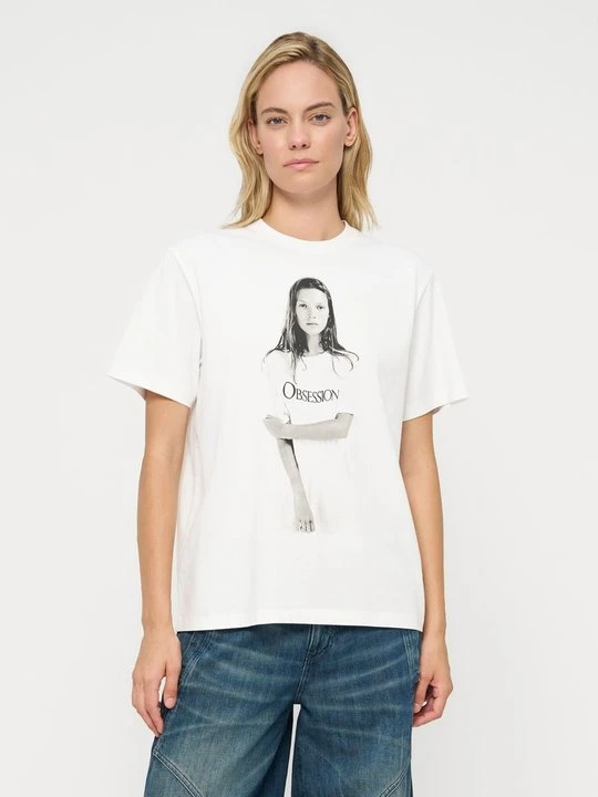 Zdjęcie produktu T-shirt z nadrukiem Calvin Klein biały