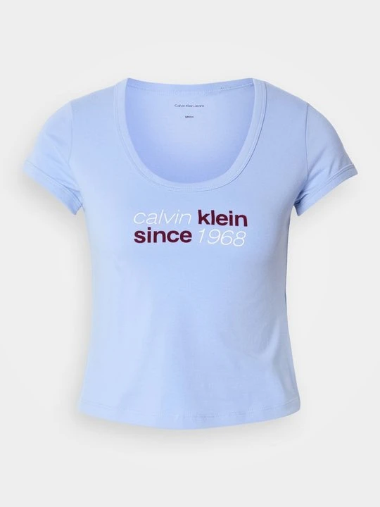 Zdjęcie produktu T-shirt z nadrukiem Calvin Klein Jeans niebieski