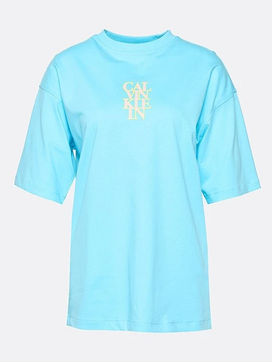 Zdjęcie produktu T-shirt z nadrukiem Calvin Klein Jeans niebieski