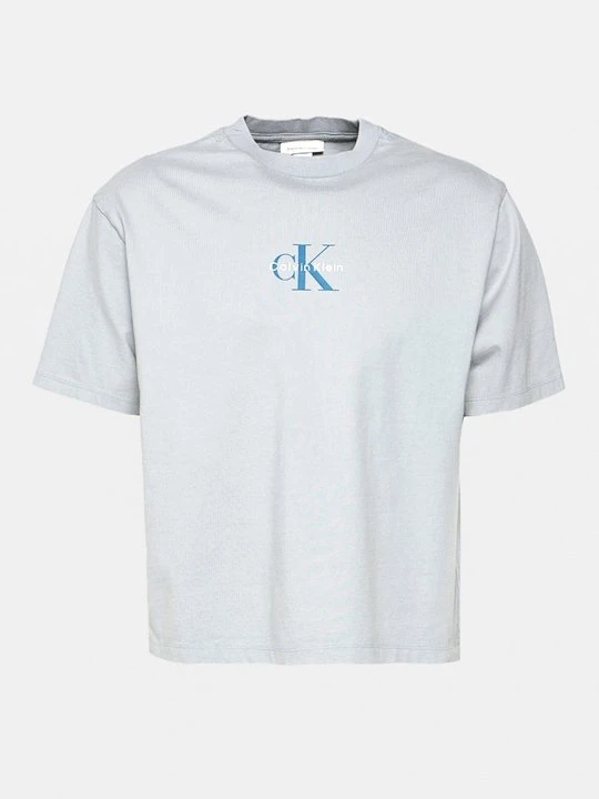 Zdjęcie produktu T-shirt z nadrukiem Calvin Klein Jeans pomarańczowy