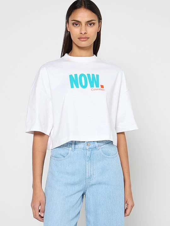 Zdjęcie produktu T-shirt z nadrukiem Calvin Klein Jeans biały
