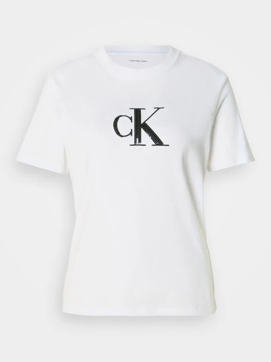 Zdjęcie produktu T-shirt z nadrukiem Calvin Klein Jeans biały