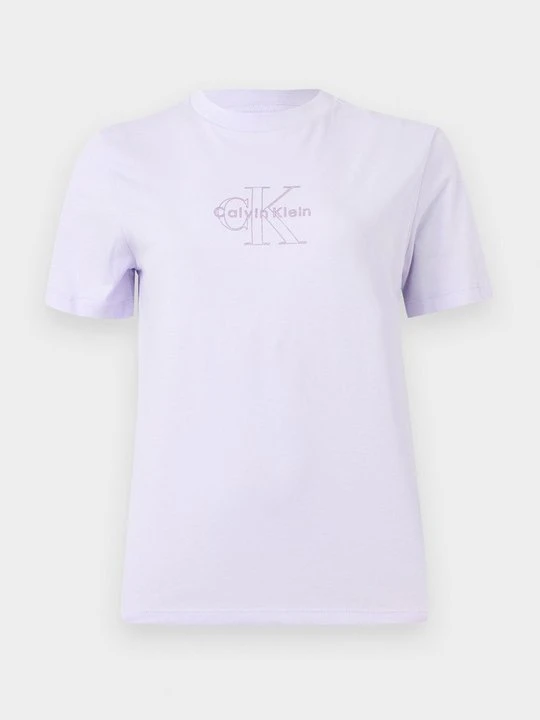Zdjęcie produktu T-shirt z nadrukiem Calvin Klein Jeans liliowy