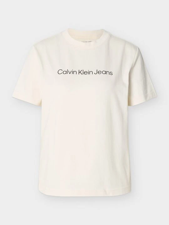Zdjęcie produktu T-shirt z nadrukiem Calvin Klein Jeans mleczny
