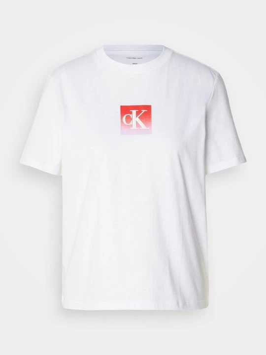 Zdjęcie produktu T-shirt z nadrukiem Calvin Klein Jeans biały